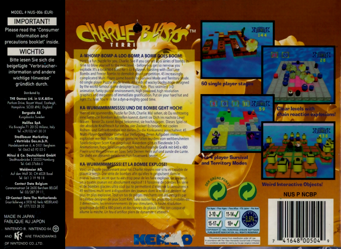 Charlie Blast's Territory — box-2D-back (EU)