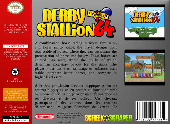 Derby Stallion 64 — box-2D-back (SS)