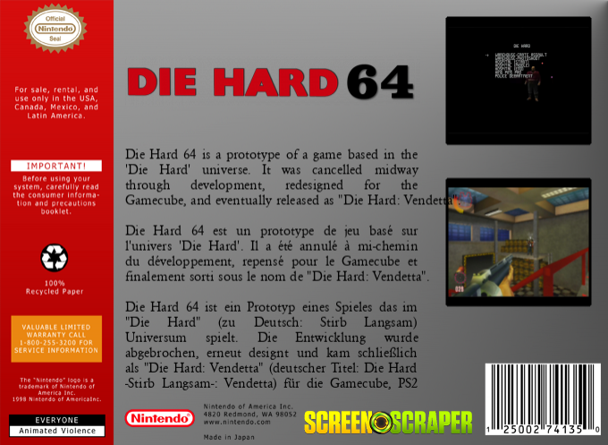 Die Hard 64 — box-2D-back (SS)