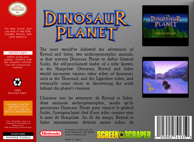 Dinosaur Planet — box-2D-back (SS)