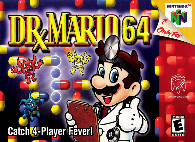 Dr. Mario 64 box art