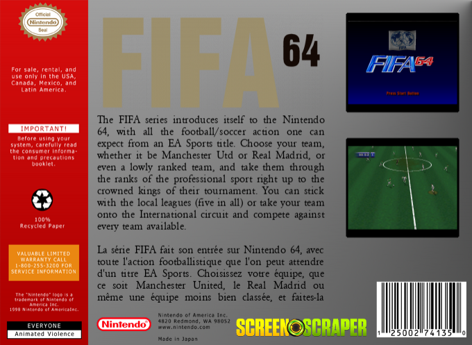 Fifa Soccer 64 — box-2D-back (SS)