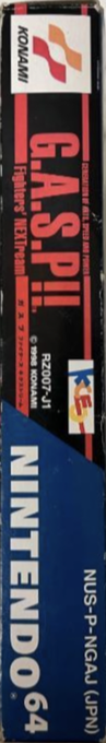 G.A.S.P!! Fighters' NEXTream — box-2D-side (JP)