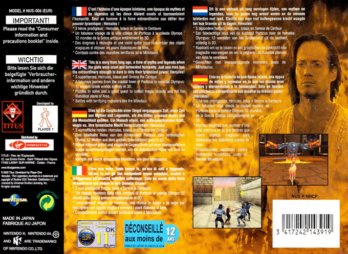 Hercules - The Legendary Journeys — box-2D-back (EU)