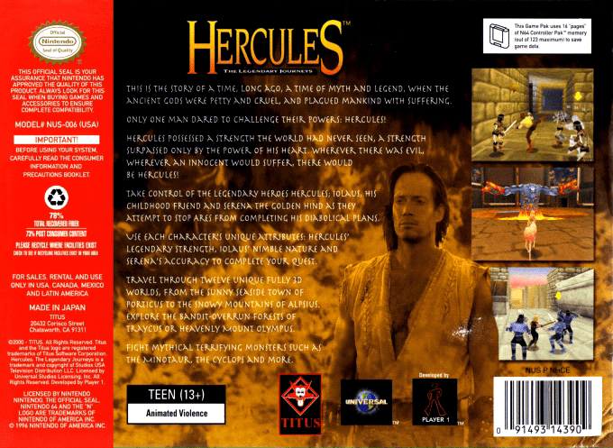 Hercules - The Legendary Journeys — box-2D-back (US)