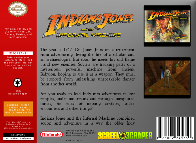 Indiana Jones And The Infernal Machine — box-2D-back (SS)