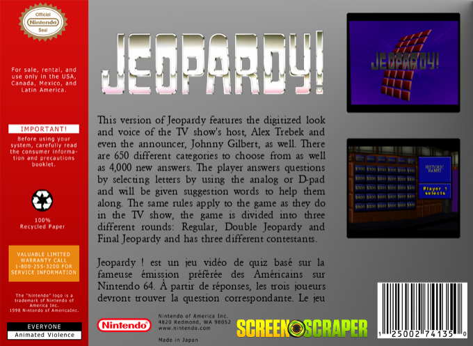 Jeopardy! — box-2D-back (SS)