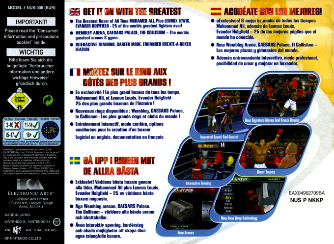 Knockout Kings 2000 — box-2D-back (EU)