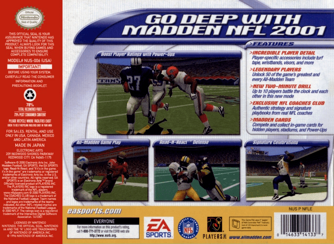 Madden Nfl 2001 — box-2D-back (US)