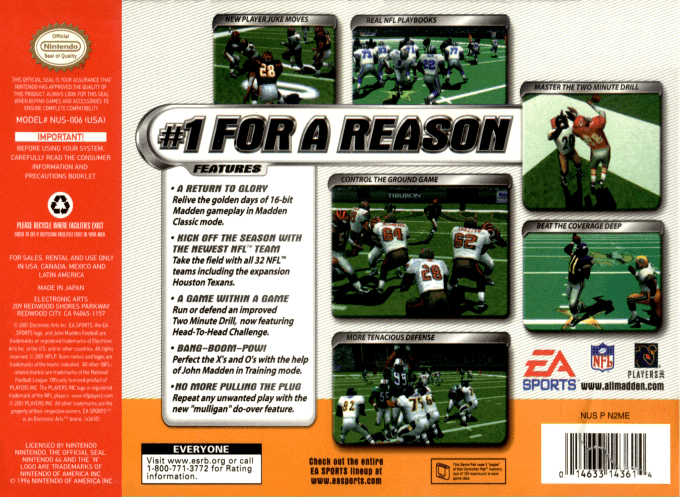 Madden NFL 2002 — box-2D-back (US)