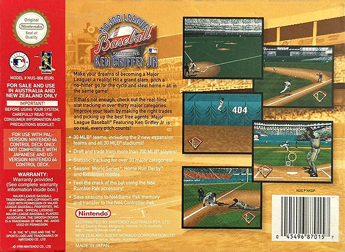 Major League Baseball Featuring Ken Griffey Jr — box-2D-back (EU)
