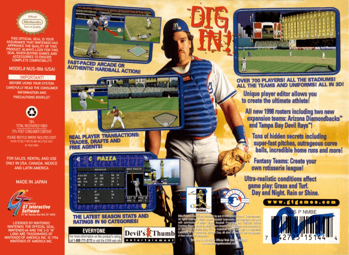 Mike Piazza's Strike Zone — box-2D-back (US)