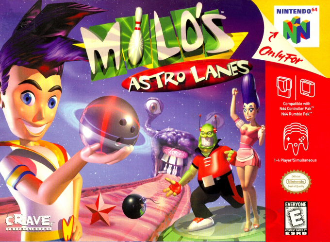 Milo's Astro Lanes box art