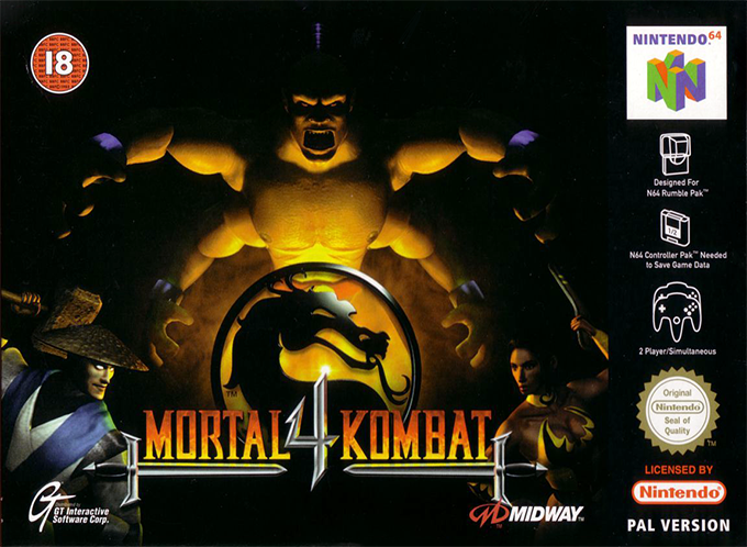 Mortal Kombat 4 — box-2D (UK)