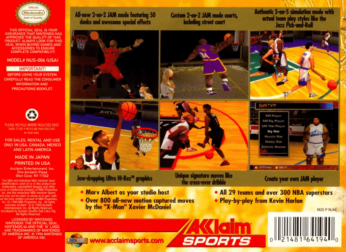 Nba Jam 2000 — box-2D-back (US)