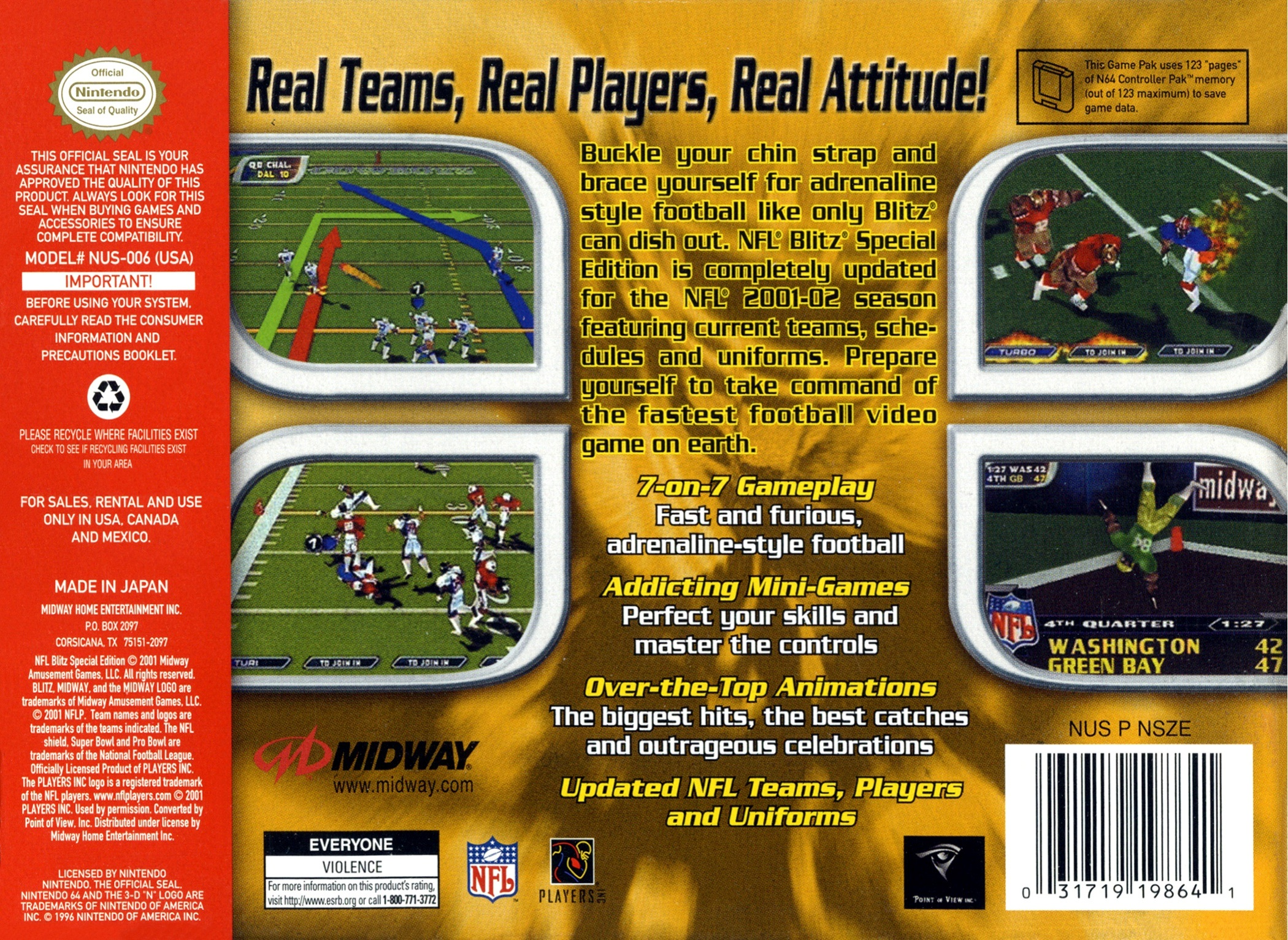 Nfl Blitz - Special Edition — box-2D-back (US)