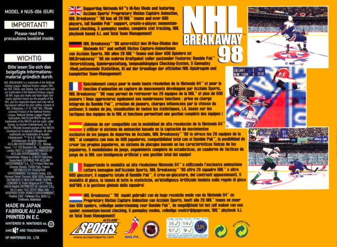 Nhl Breakaway 98 — box-2D-back (EU)