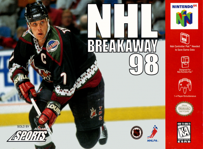 Nhl Breakaway 98 box art