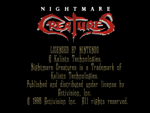 Nightmare Creatures — sstitle (WOR)