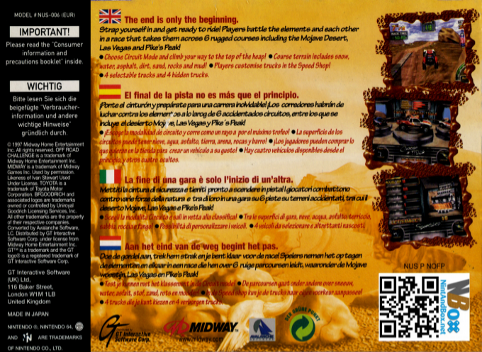 Off Road Challenge — box-2D-back (EU)