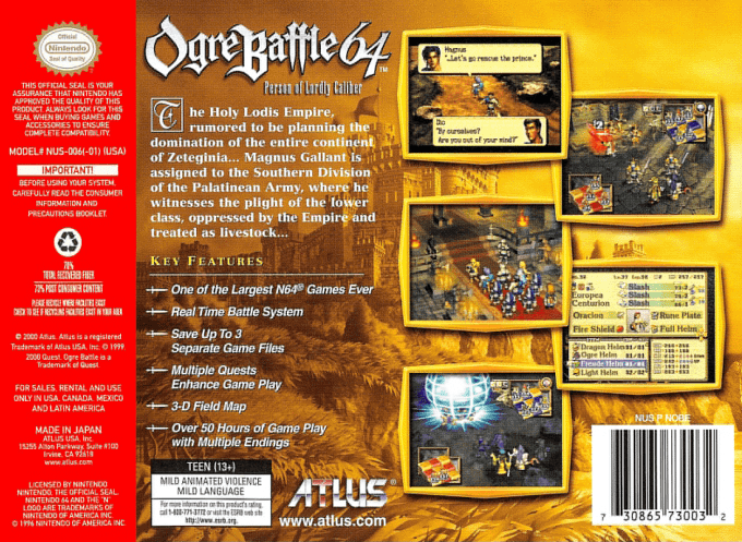 Ogre Battle 64 - Person Of Lordly Caliber — box-2D-back (US)