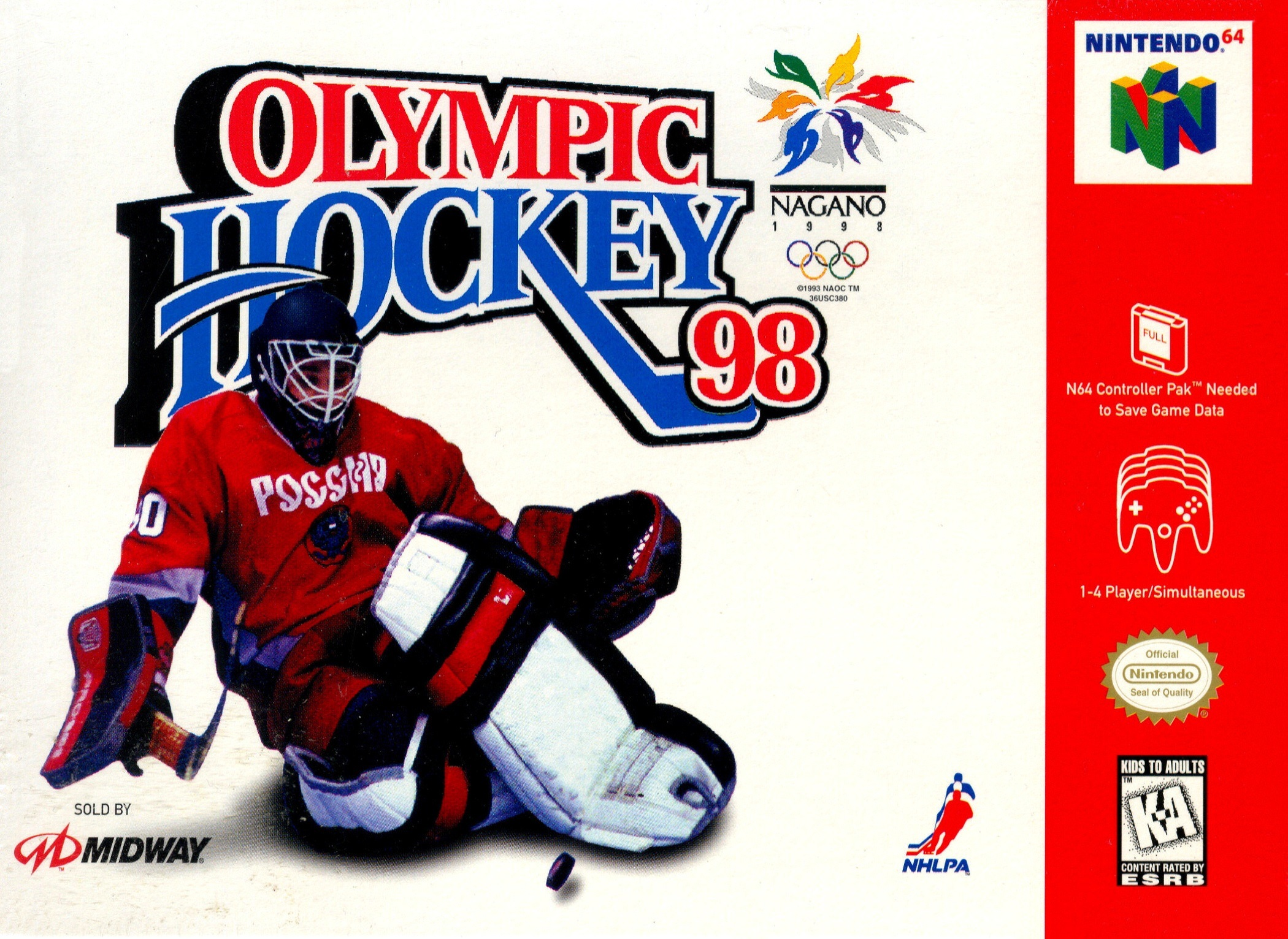 Olympic Hockey '98 box art