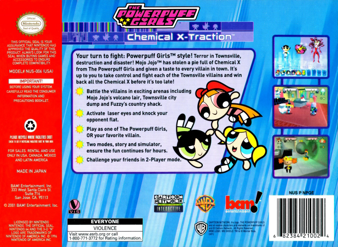 Powerpuff Girls - Chemical X-traction, The — box-2D-back (US)