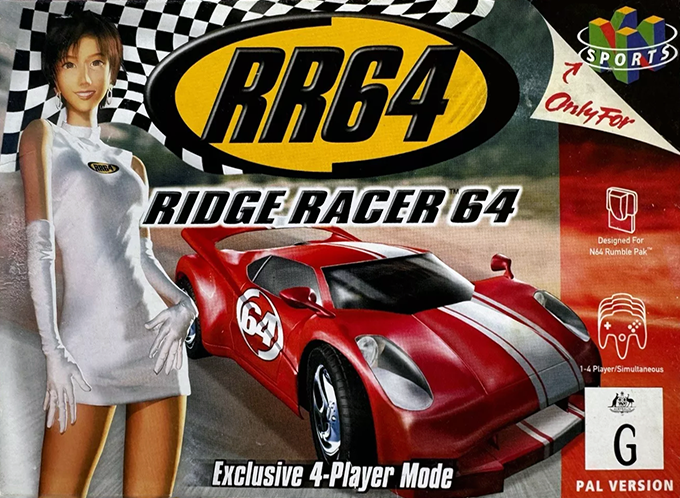 RR64 - Ridge Racer 64 — box-2D (AU)