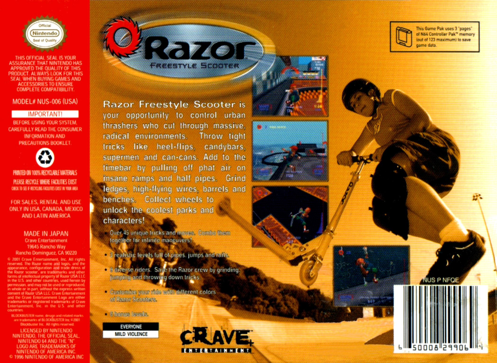 Razor Freestyle Scooter — box-2D-back (US)