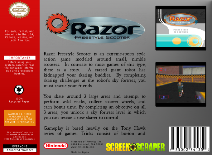 Razor Freestyle Scooter — box-2D-back (SS)