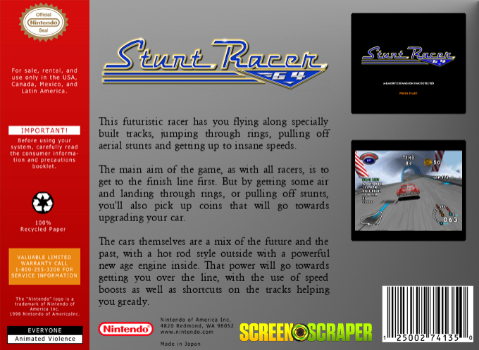 Stunt Racer 64 — box-2D-back (SS)