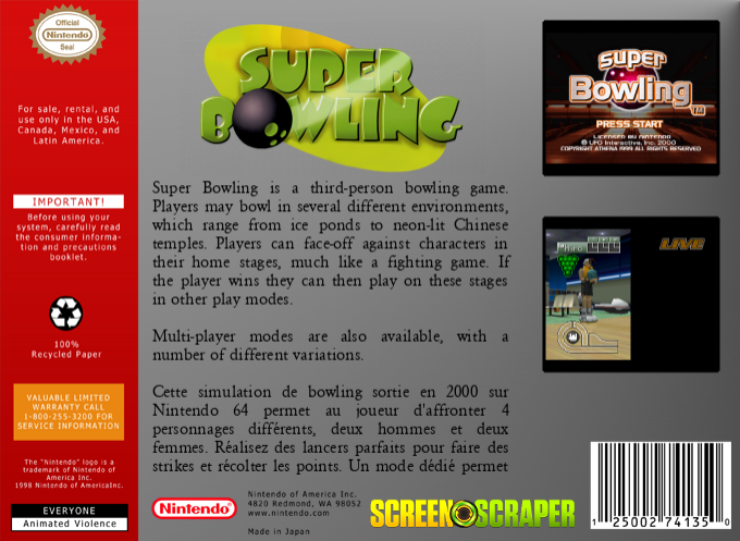 Super Bowling — box-2D-back (SS)