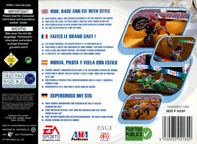 Supercross 2000 — box-2D-back (EU)