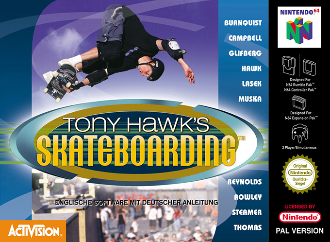 Tony Hawk's Skateboarding — box-2D (DE)