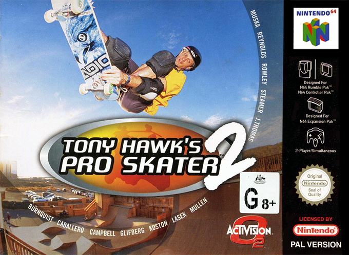 Tony Hawk's Pro Skater 2 — box-2D (AU)