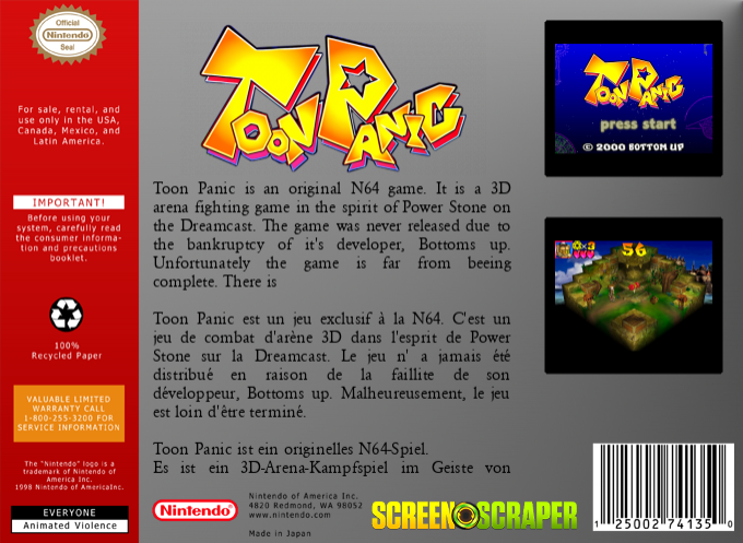 Toon Panic — box-2D-back (SS)