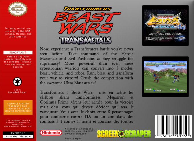 Transformers - Beast Wars Transmetals — box-2D-back (SS)