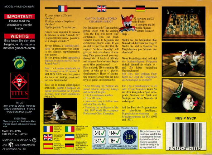 Virtual Chess 64 — box-2D-back (DE)