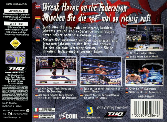 WWF No Mercy — box-2D-back (EU)