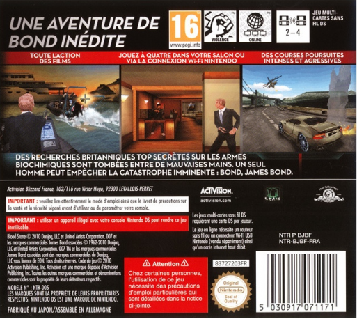 Blood Stone 007 — box-2D-back (FR)