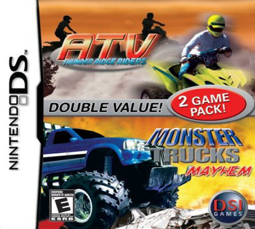 2 Game Pack! - Monster Trucks Mayhem + Atv - Thunder Ridge Riders box art