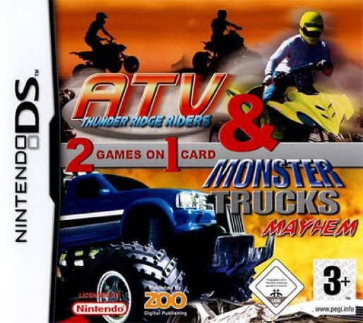 2 Game Pack! - Monster Trucks Mayhem + Atv - Thunder Ridge Riders — box-2D (DE)