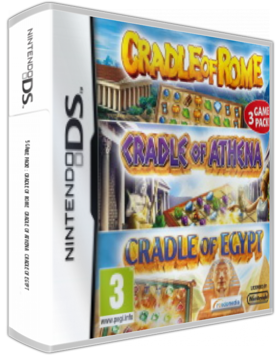 3 Game Pack! - Cradle Of Rome  Cradle Of Athena  Cradle Of Egypt — box-3D (EU)