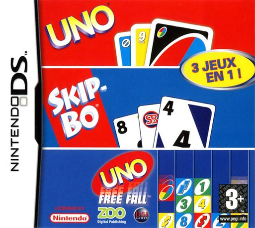 3 Game Pack! - Uno And Skip-bo And Uno Free Fall — box-2D (EU)