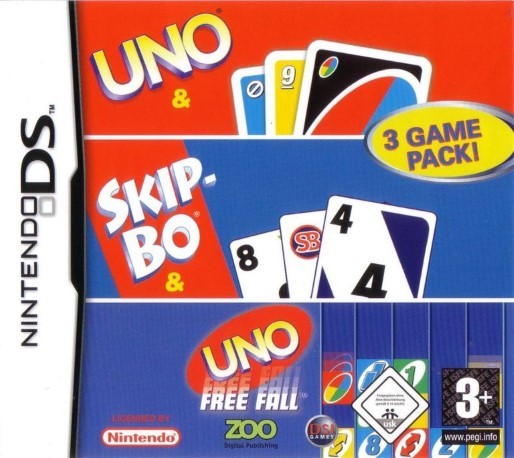 3 Game Pack! - Uno And Skip-bo And Uno Free Fall — box-2D (DE)