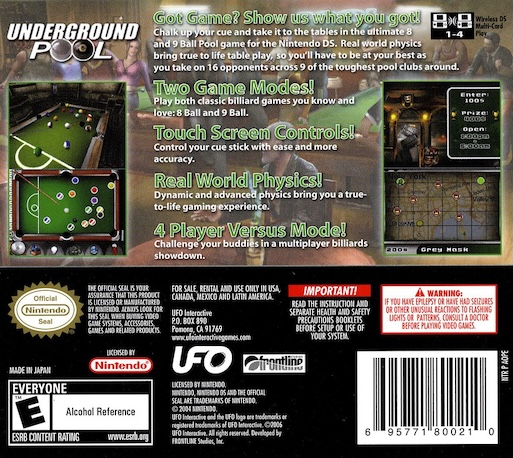 Actua Pool — box-2D-back (US)