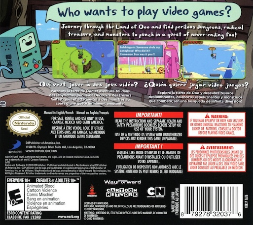 Adventure Time - Hey Ice King! Why'd You Steal Our Garbage?! — box-2D-back (US)
