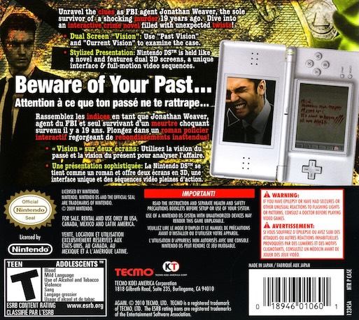 Again - Interactive Crime Novel — box-2D-back (US)