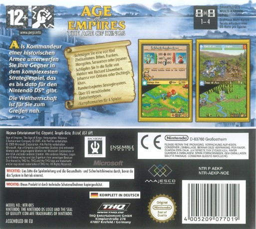 Age Of Empires - The Age Of Kings — box-2D-back (DE)