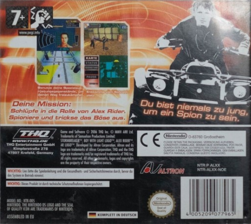 Alex Rider - Stormbreaker — box-2D-back (DE)